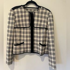 Classiques Entier Checkered Black and White Blazer